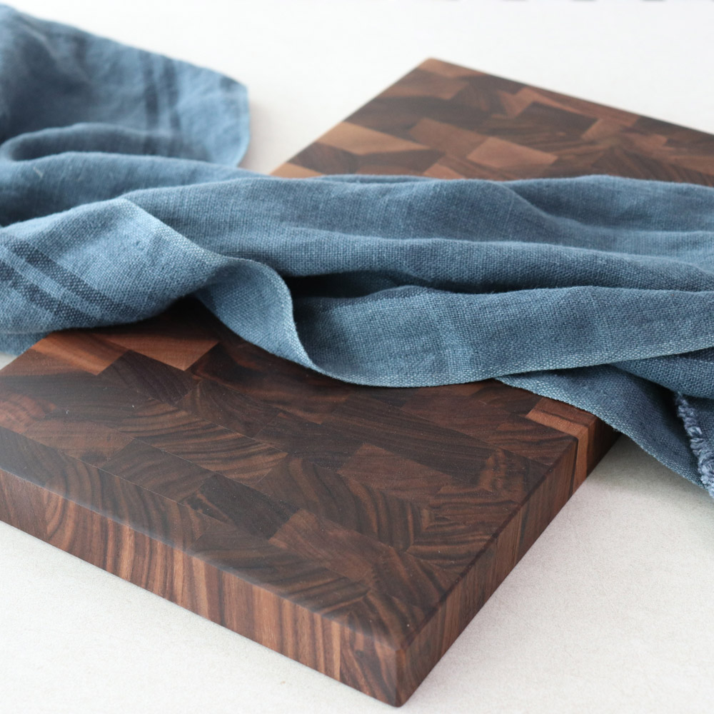 신현공예 월넛 호두 통원목 우드 주방 수제 양면 플레이팅 사각 대형 엔드그레인 나무도마